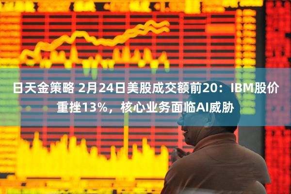 日天金策略 2月24日美股成交额前20：IBM股价重挫13%，核心业务面临AI威胁