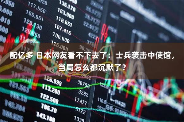 配亿多 日本网友看不下去了：士兵袭击中使馆，当局怎么都沉默了？