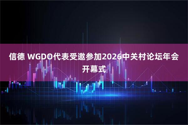 信德 WGDO代表受邀参加2026中关村论坛年会开幕式