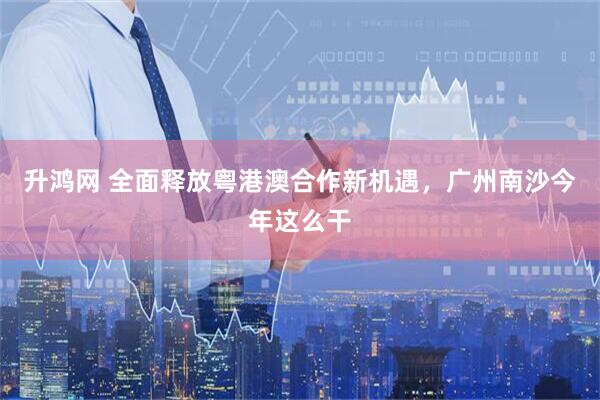 升鸿网 全面释放粤港澳合作新机遇，广州南沙今年这么干