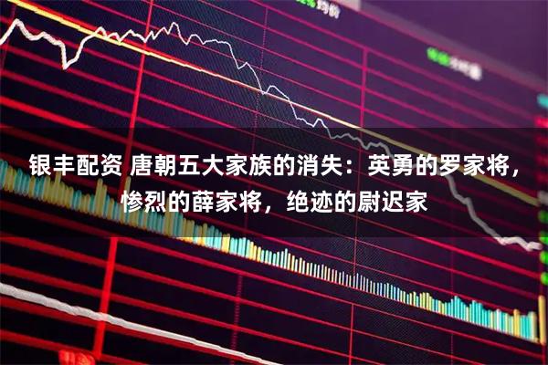 银丰配资 唐朝五大家族的消失：英勇的罗家将，惨烈的薛家将，绝迹的尉迟家